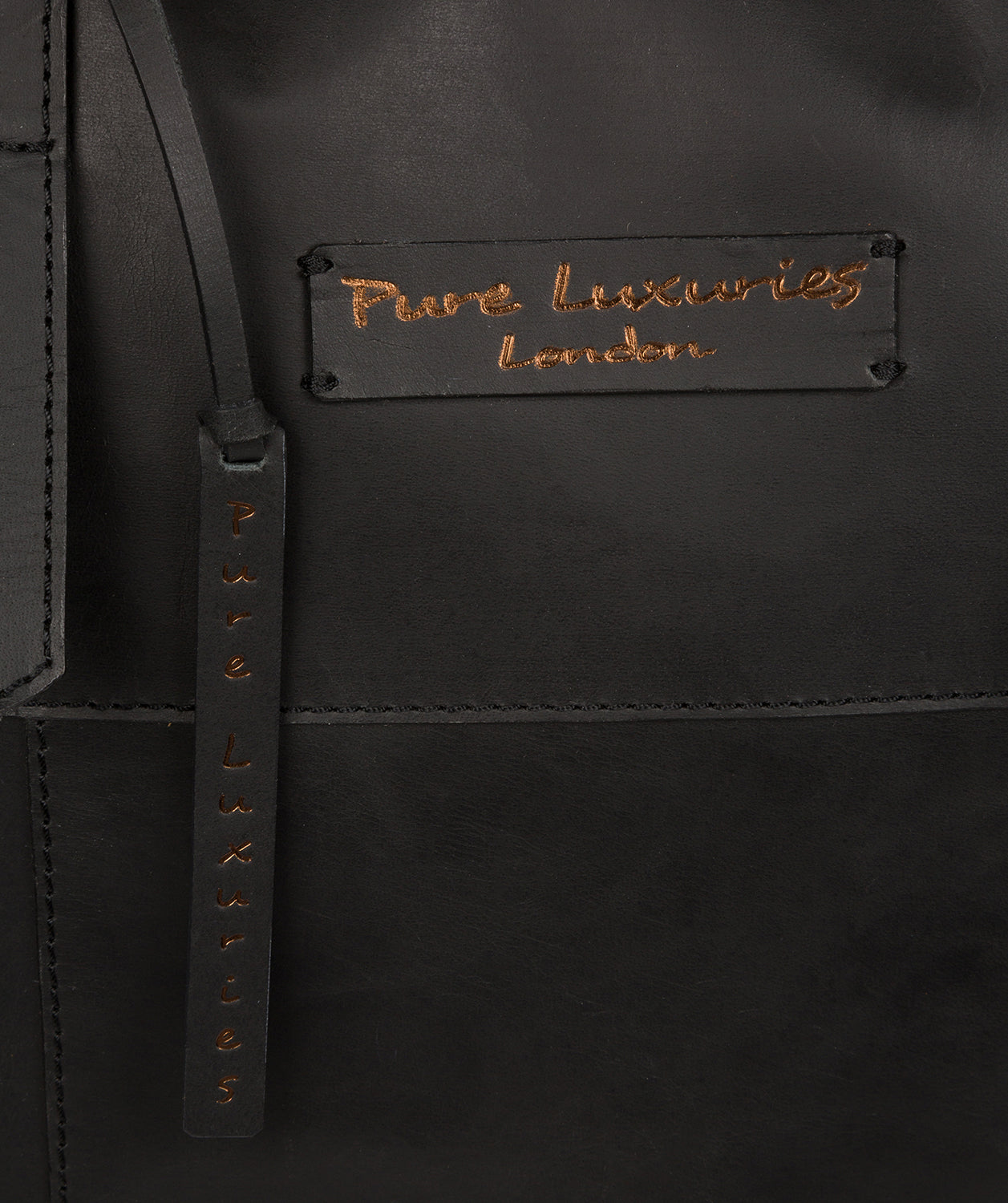 'Aldgate' Liquorice Leather Tote Bag Pure Luxuries London