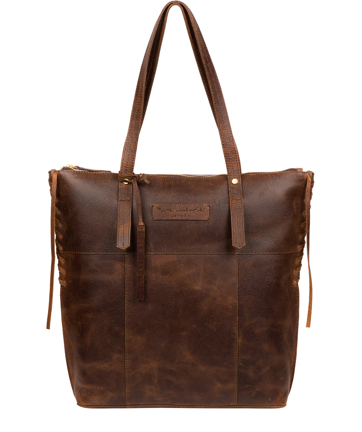 'Aldgate' Vintage Brown Leather Tote Bag Pure Luxuries London