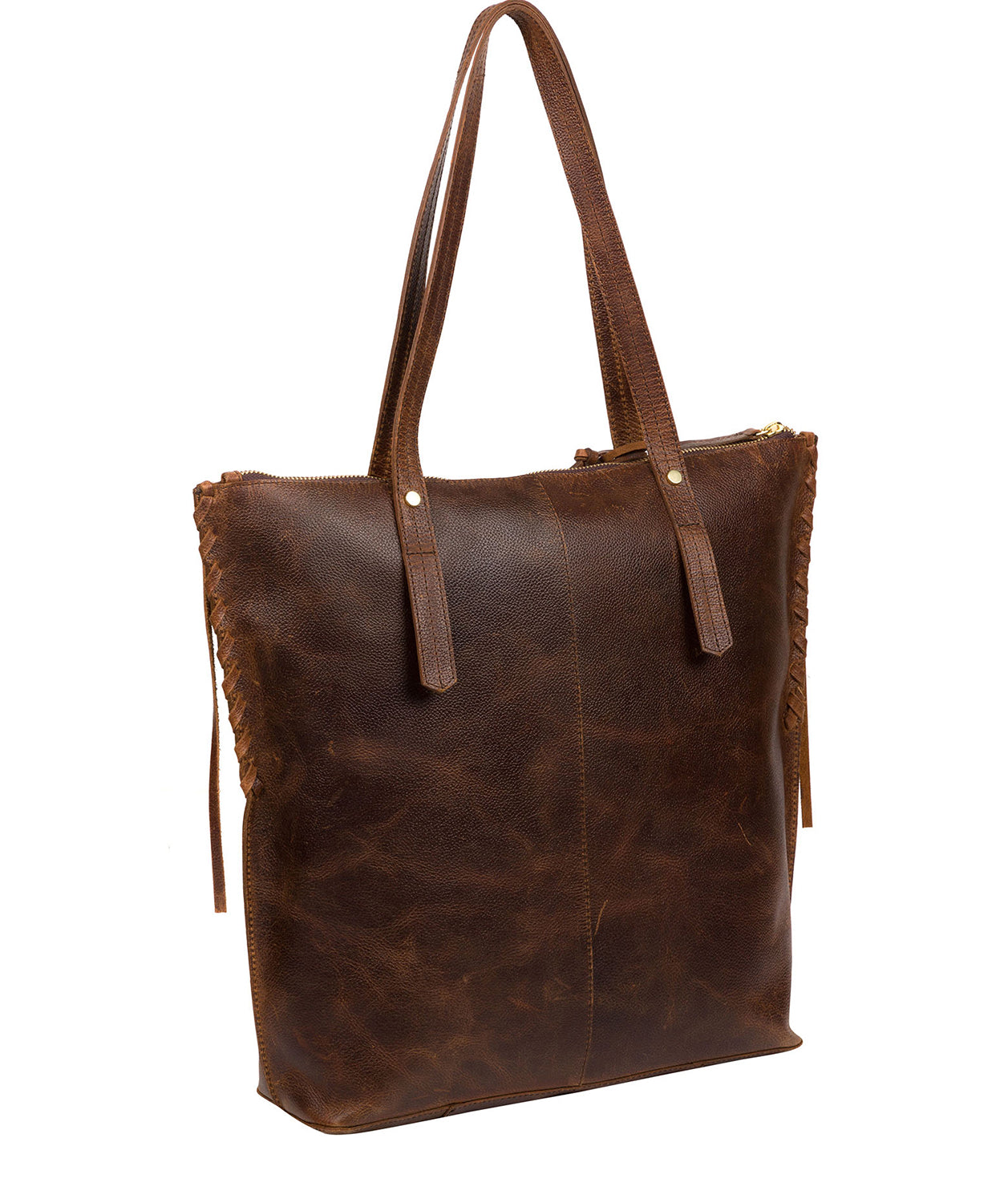 'Aldgate' Vintage Brown Leather Tote Bag Pure Luxuries London