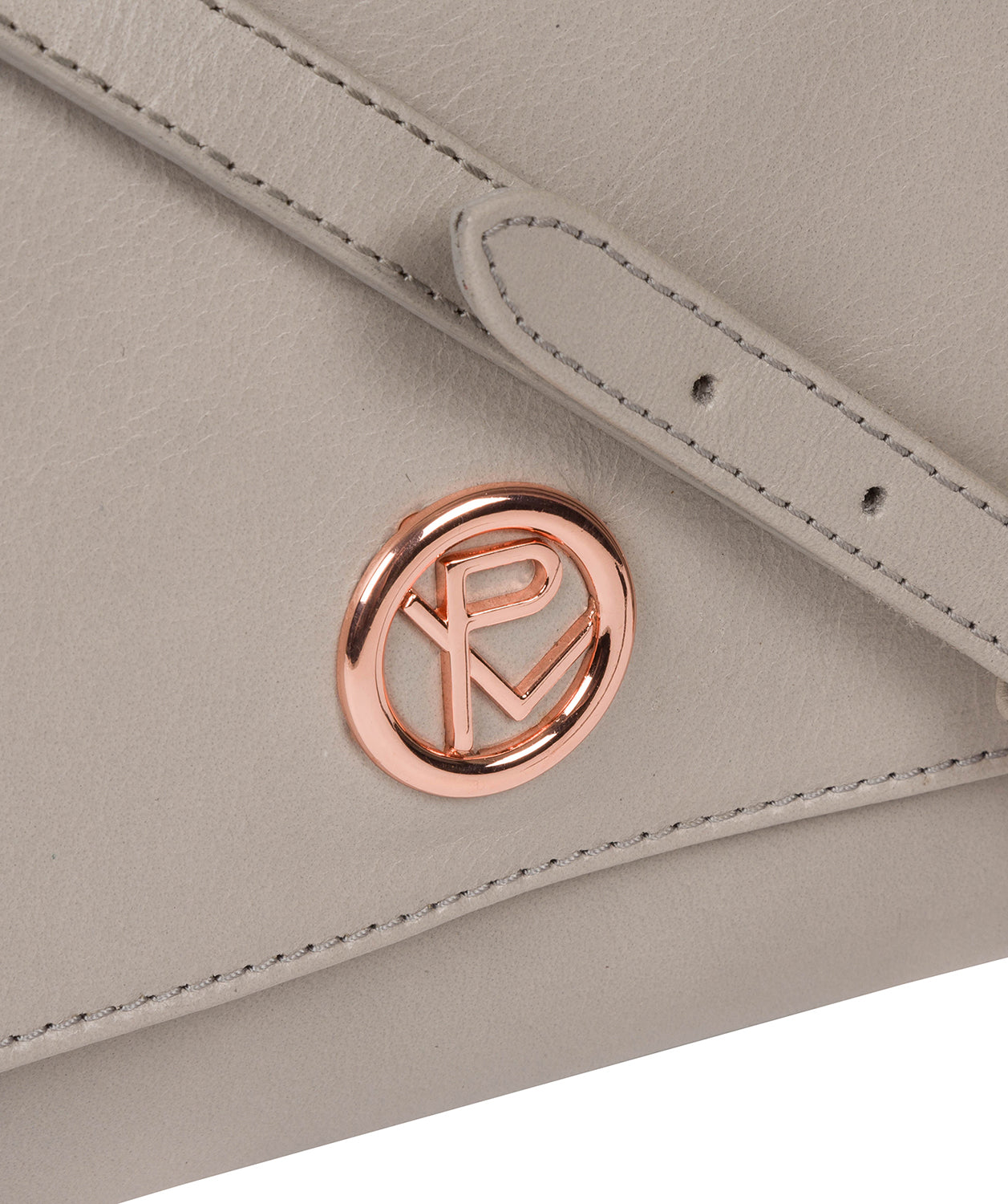 'Ermes' Grey Leather Cross Body Clutch Bag image 6