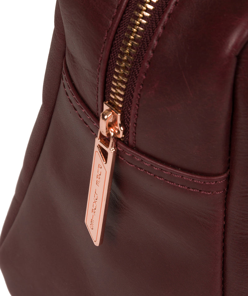 'Madox' Burgundy Leather Handbag image 5