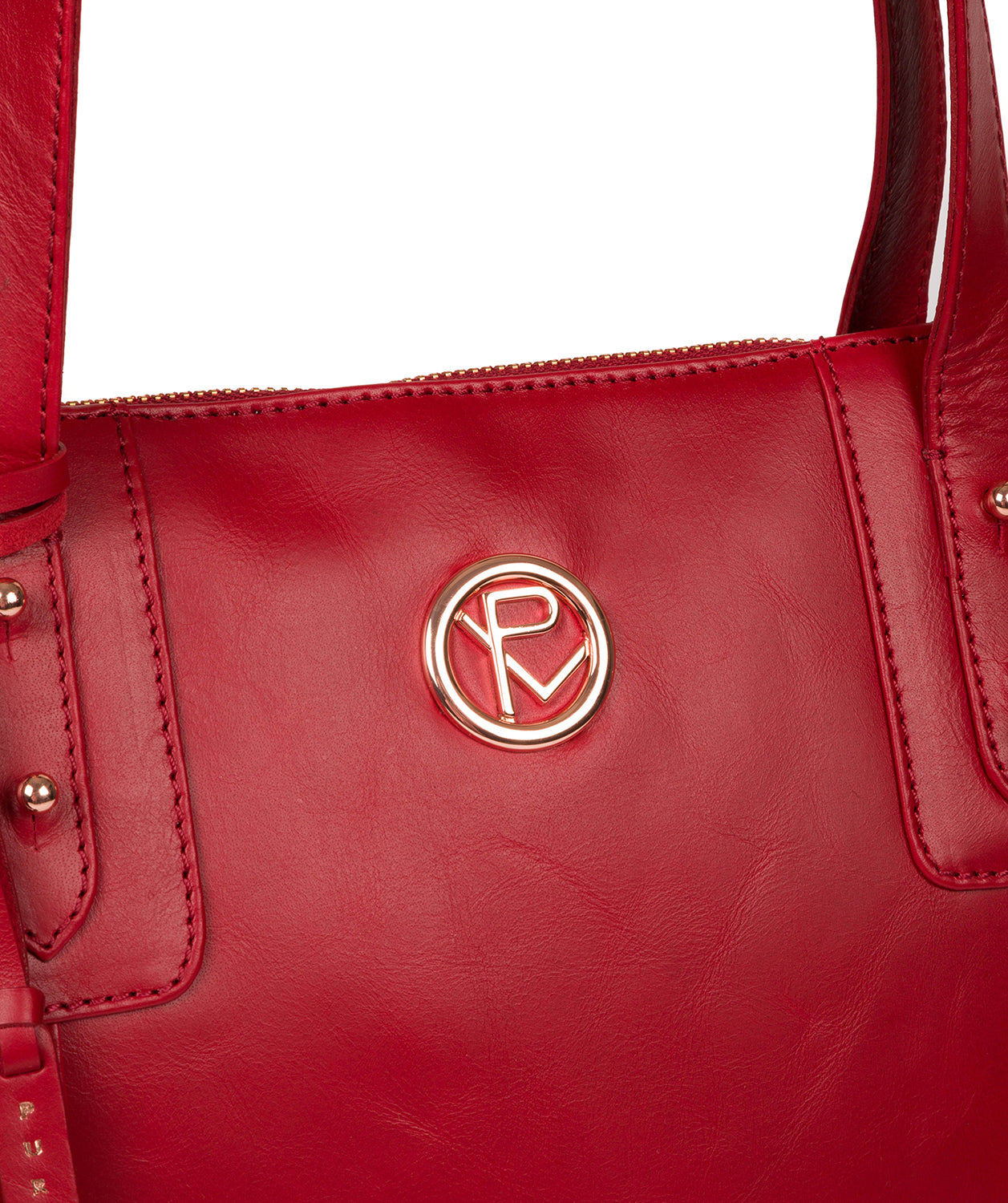 'Goya' Cherry Leather Tote Bag image 6