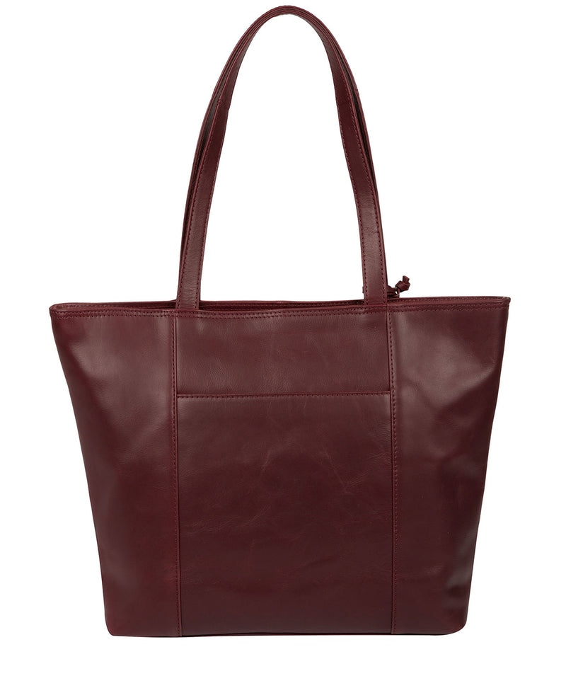 'Pimm' Burgundy Leather Tote Bag image 3