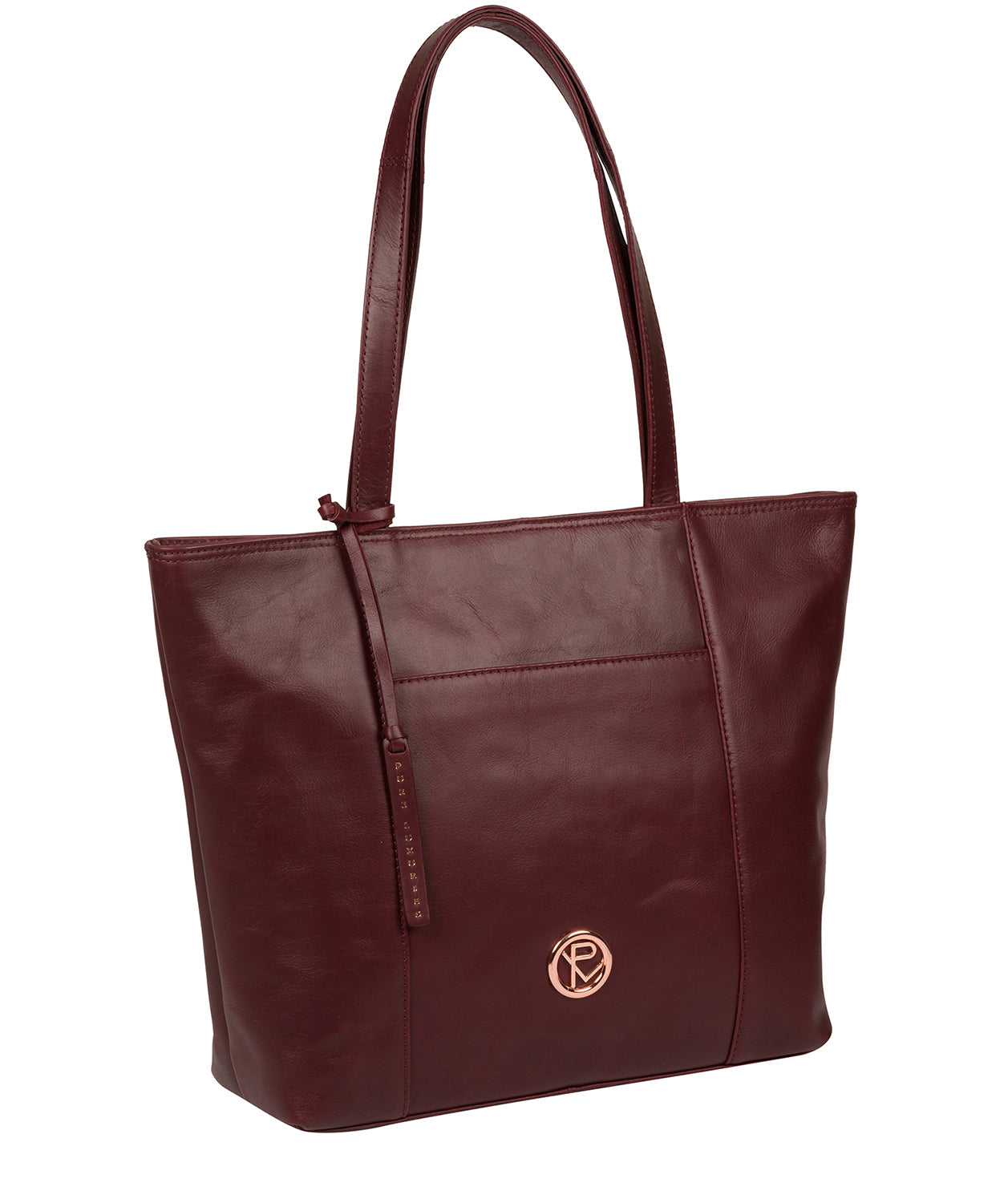 'Pimm' Burgundy Leather Tote Bag image 5
