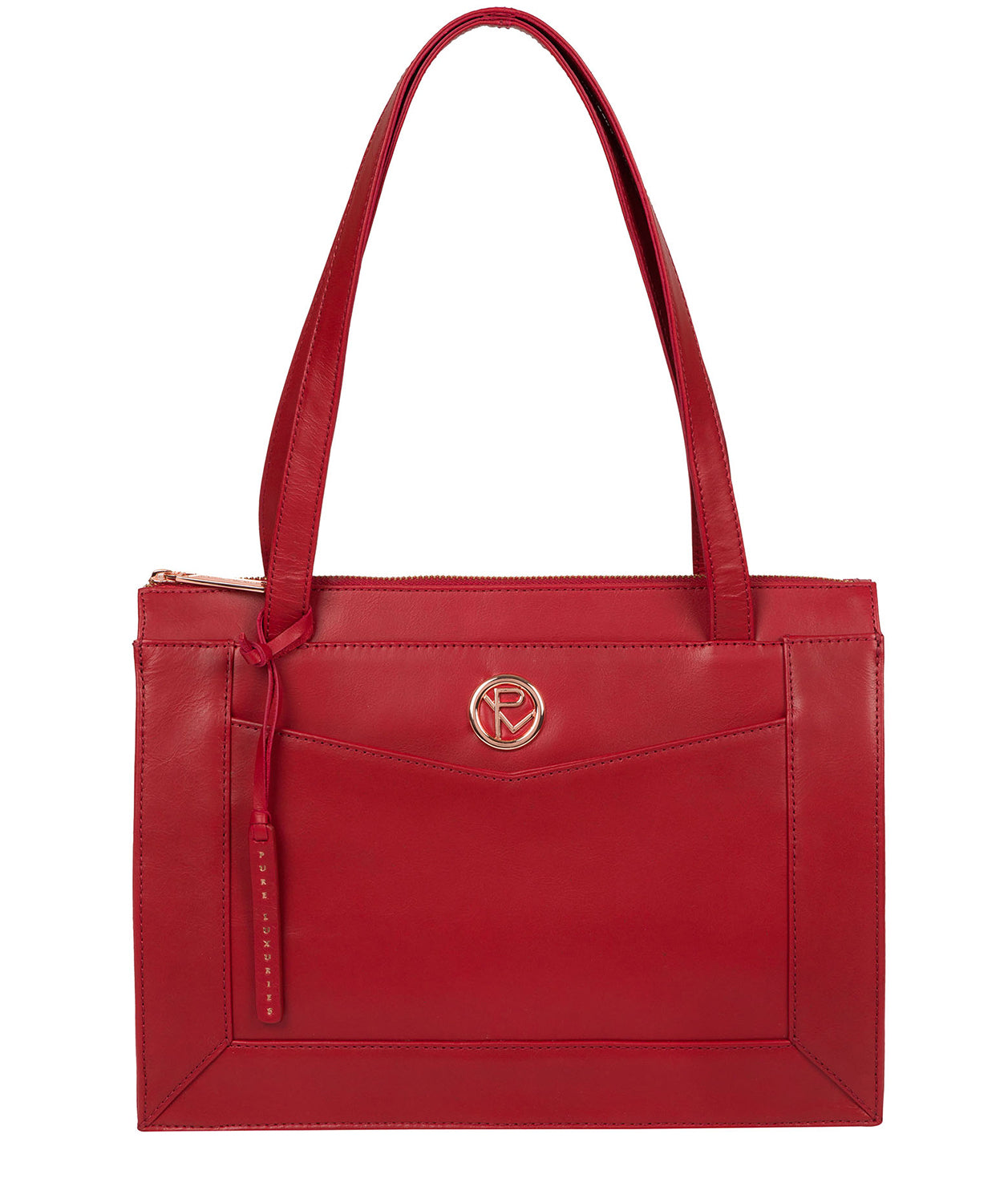 'Zoffany' Cherry Leather Handbag image 1