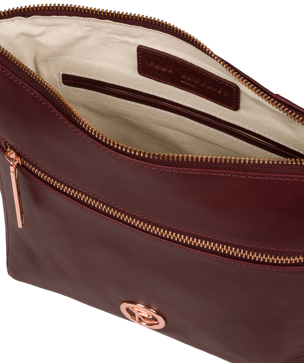 'Byrne' Burgundy Leather Cross Body Bag image 4