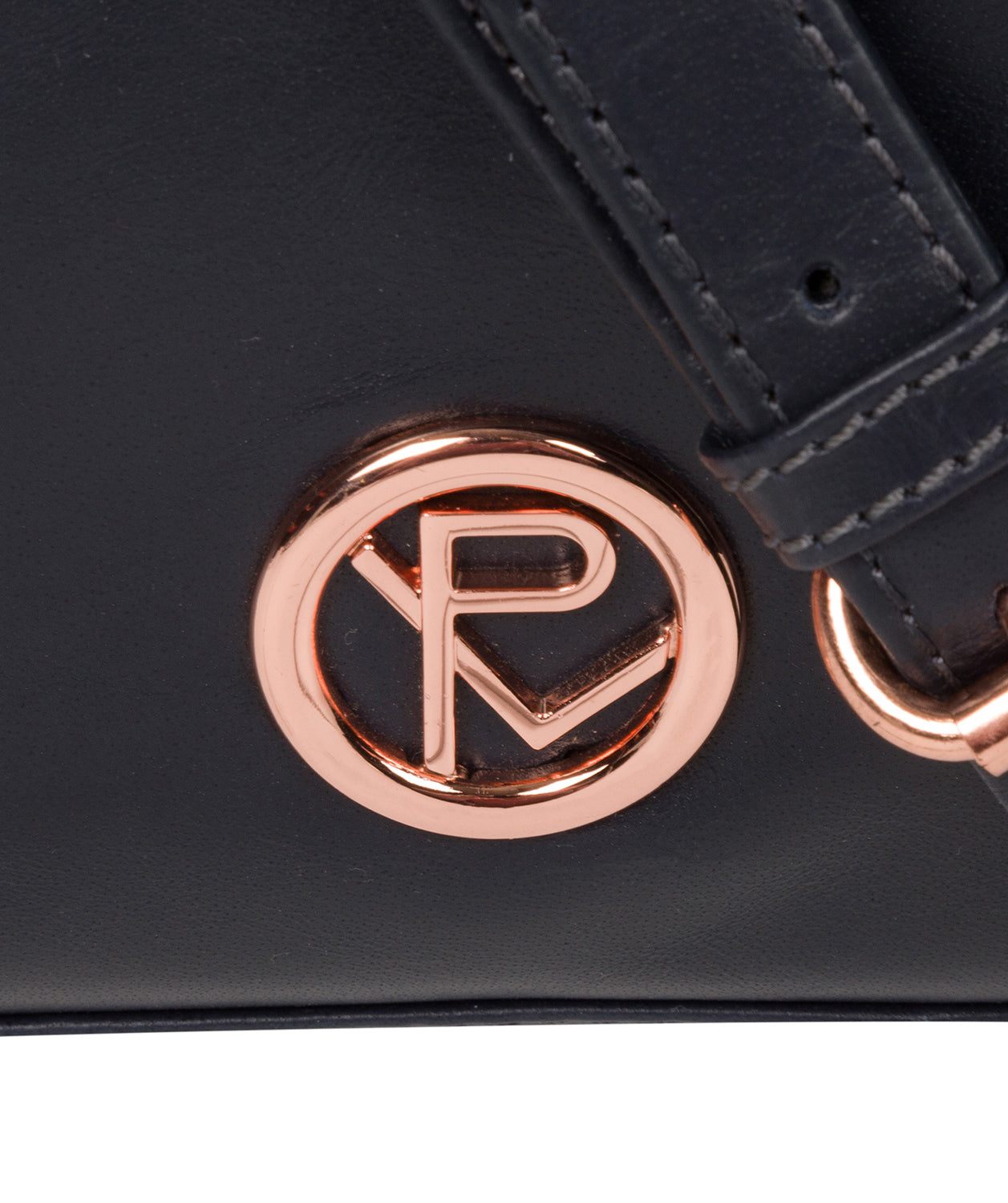 'Byrne' Navy Leather Cross Body Bag image 6