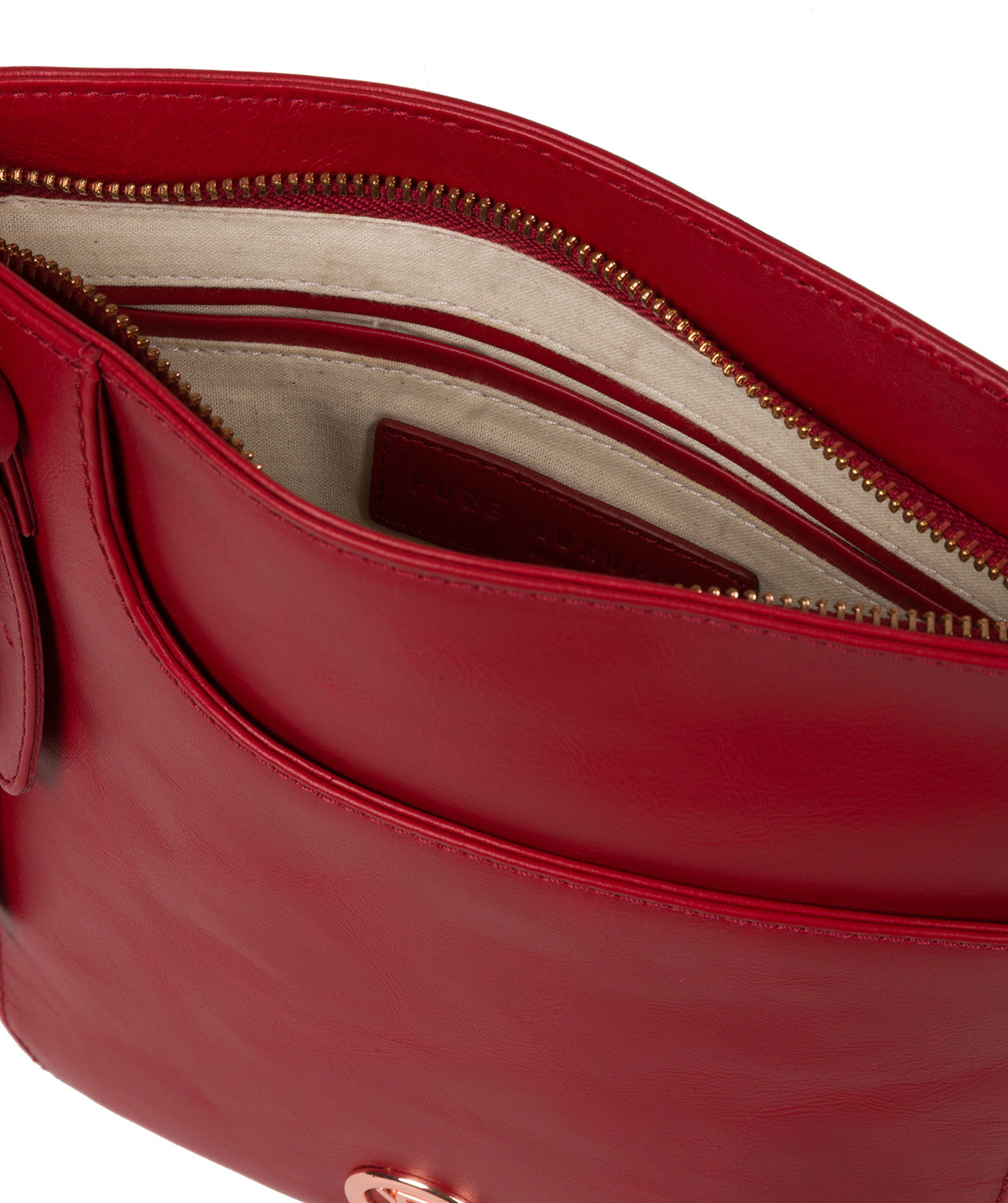 'Kahlo' Cherry Leather Cross Body Bag image 4