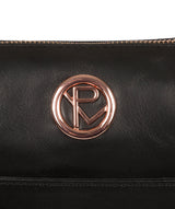 'Miro' Black Leather Shoulder Bag image 6
