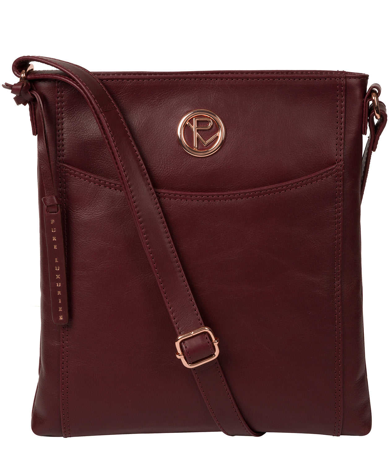 'Gilpin' Burgundy Leather Cross Body Bag image 1