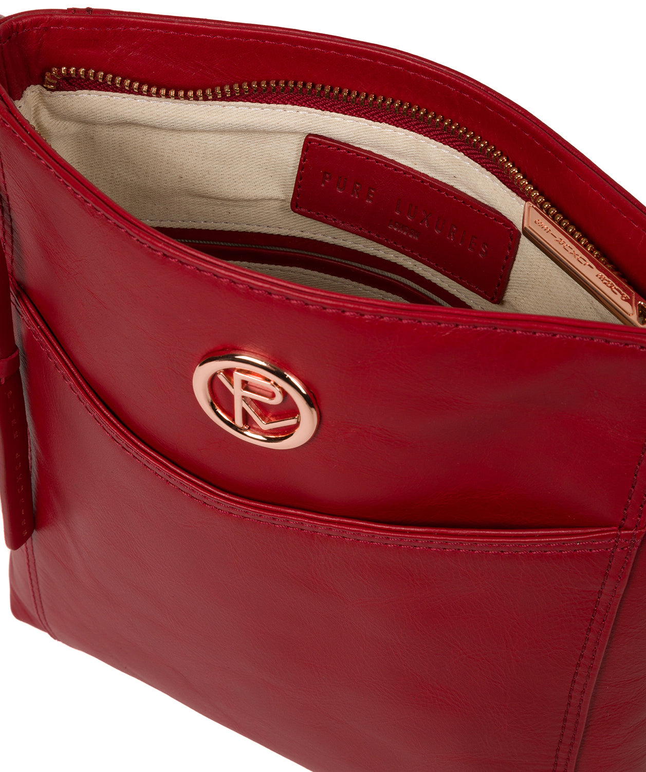 'Gilpin' Cherry Leather Cross Body Bag image 4