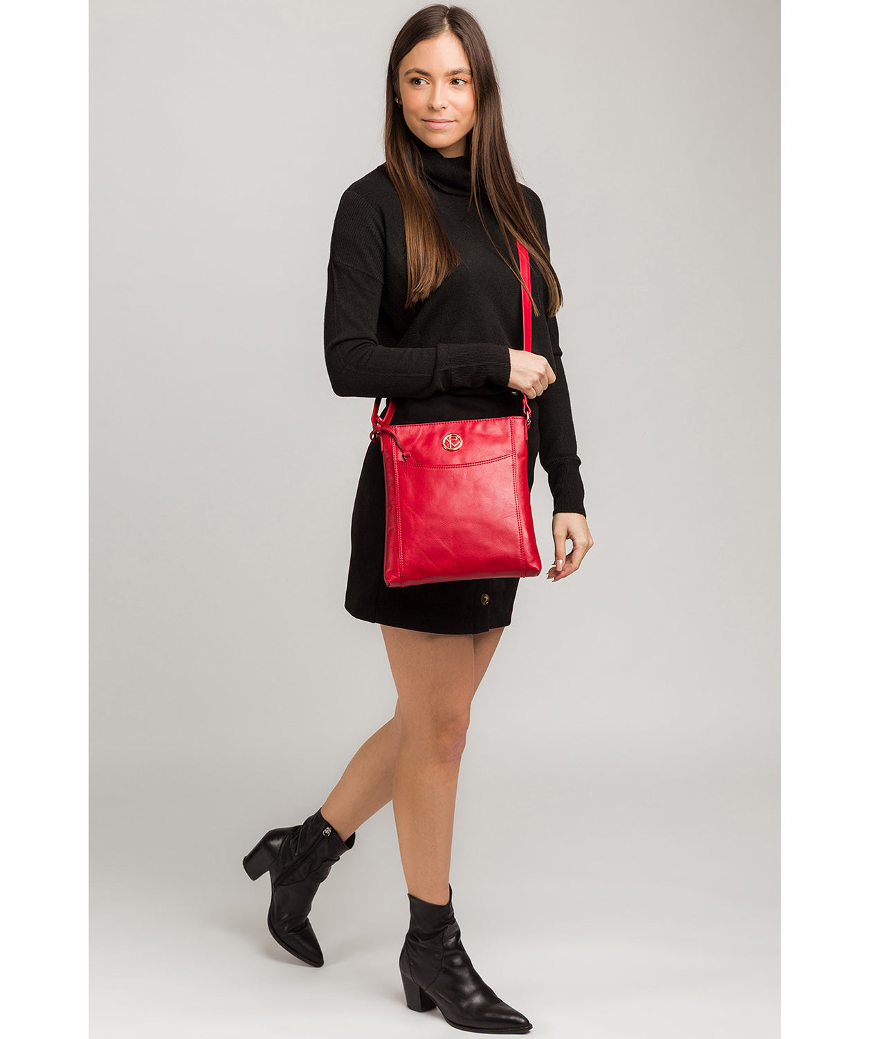 'Gilpin' Cherry Leather Cross Body Bag image 2