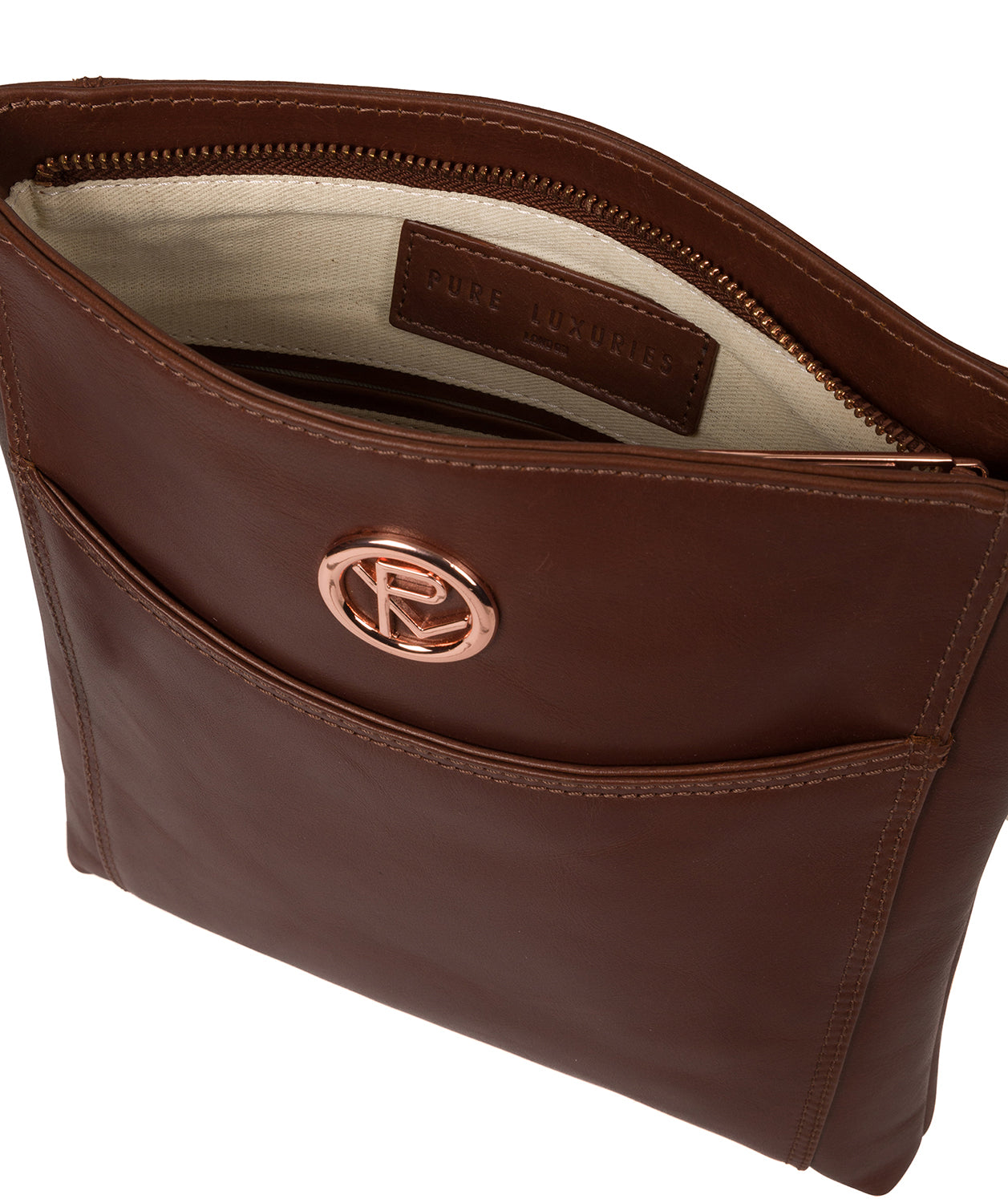 'Gilpin' Cognac Leather Cross Body Bag image 4