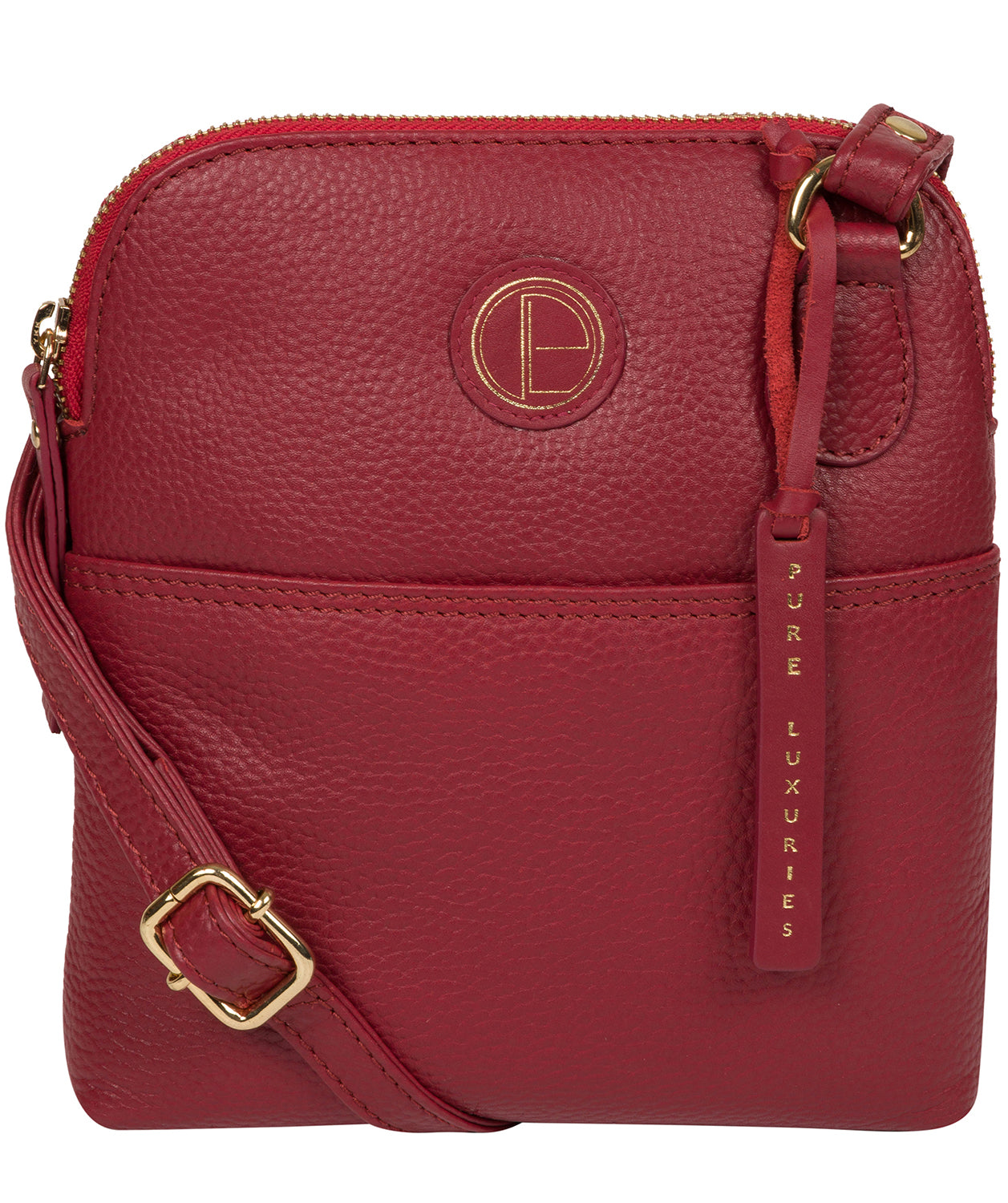 'Orsola' Red Leather Cross Body Bag image 1