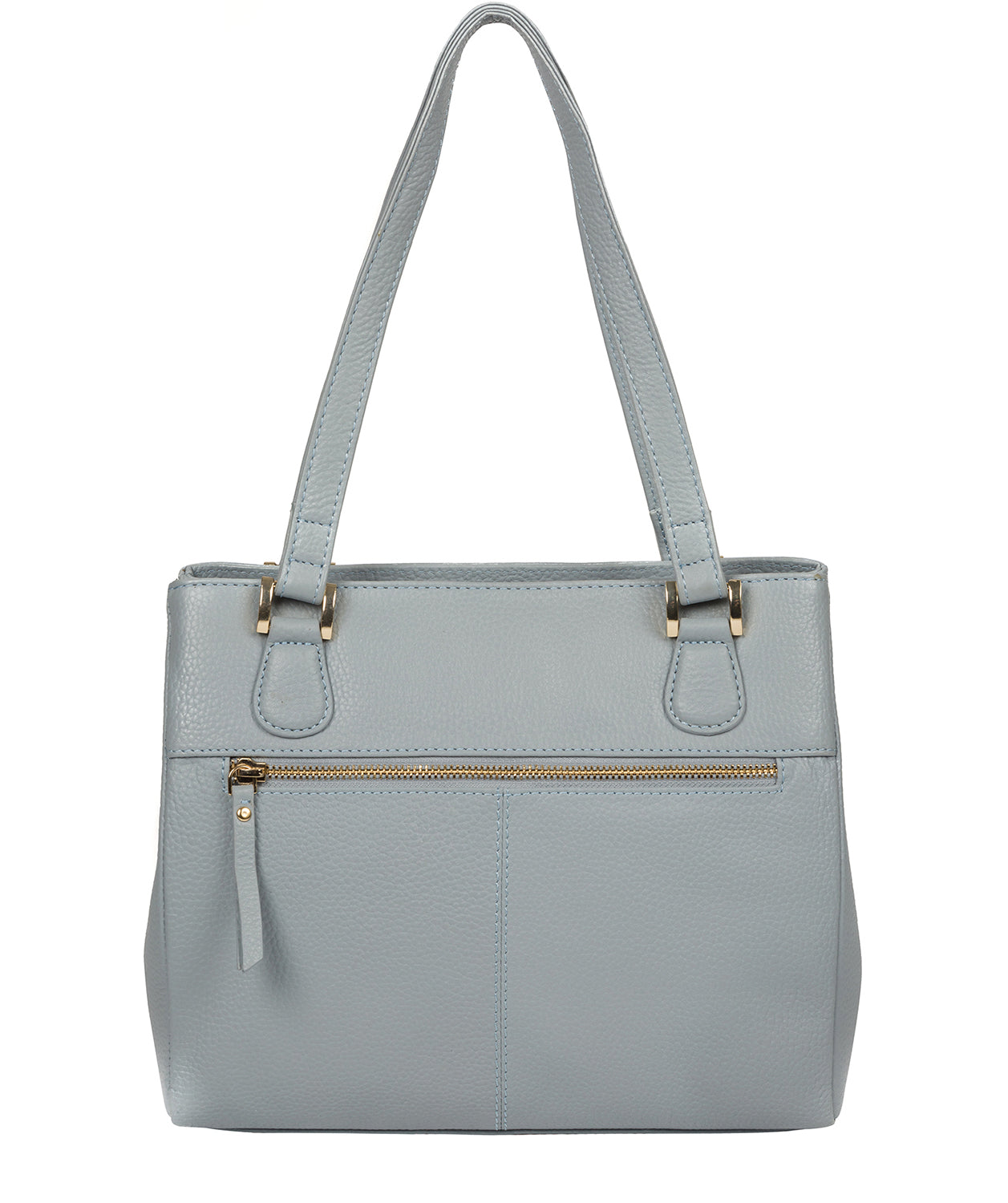 'Milana' Cashmere Blue Leather Handbag image 3