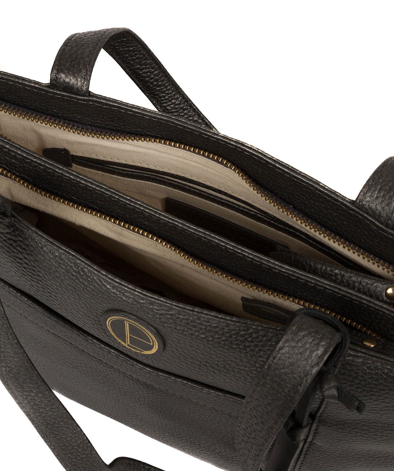 'Mist' Metallic Dark Silver Leather Handbag image 4