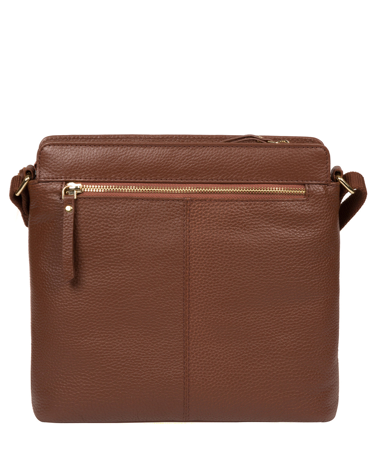 'Holly' Dark Tan Leather Cross Body Bag image 3