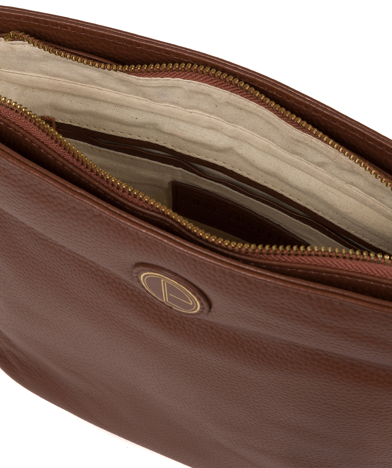 'Holly' Dark Tan Leather Cross Body Bag image 4