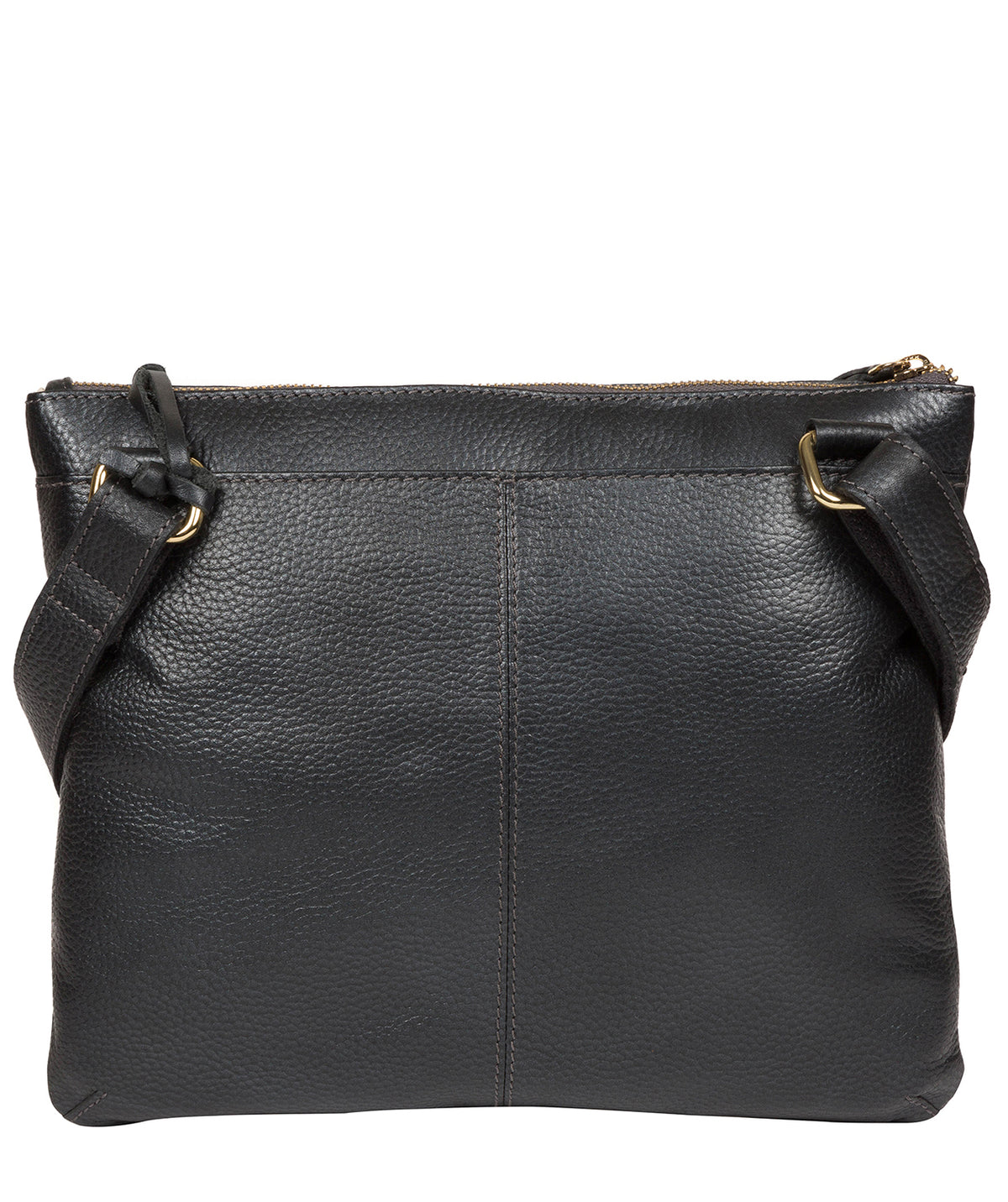 'Serenity' Metallic Blue Steel Leather Cross Body Bag image 3