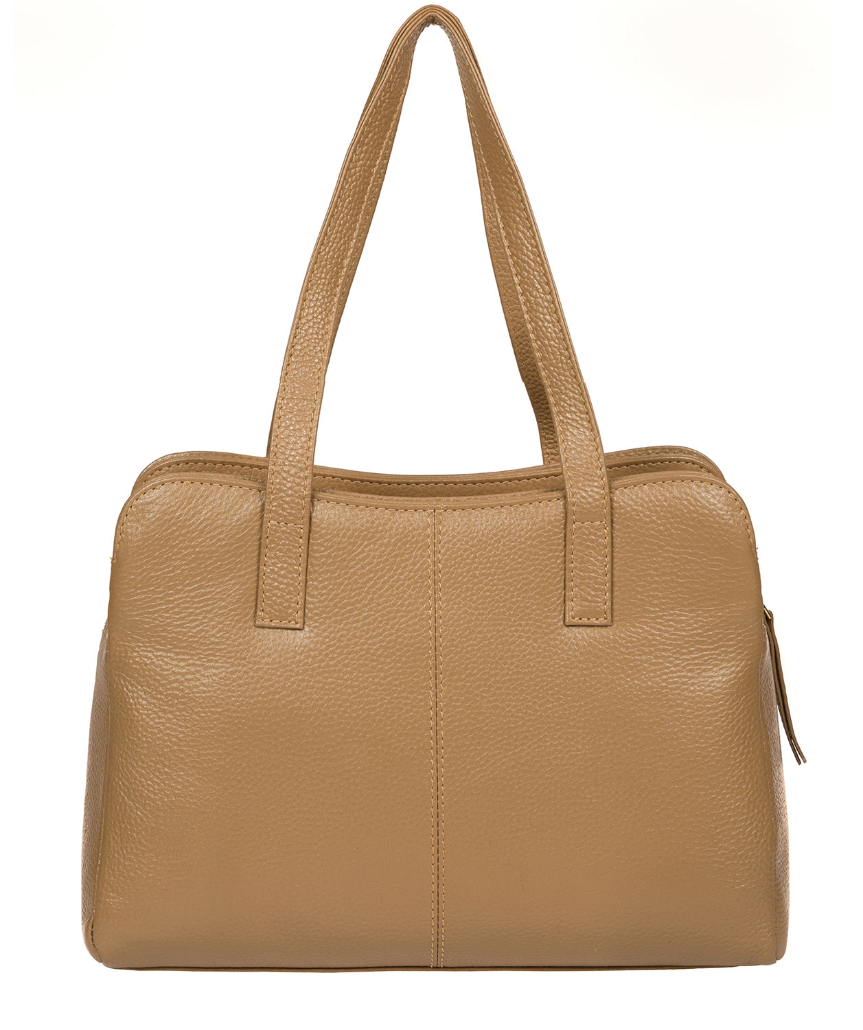 'Henna' Metallic Champagne Leather Handbag image 3