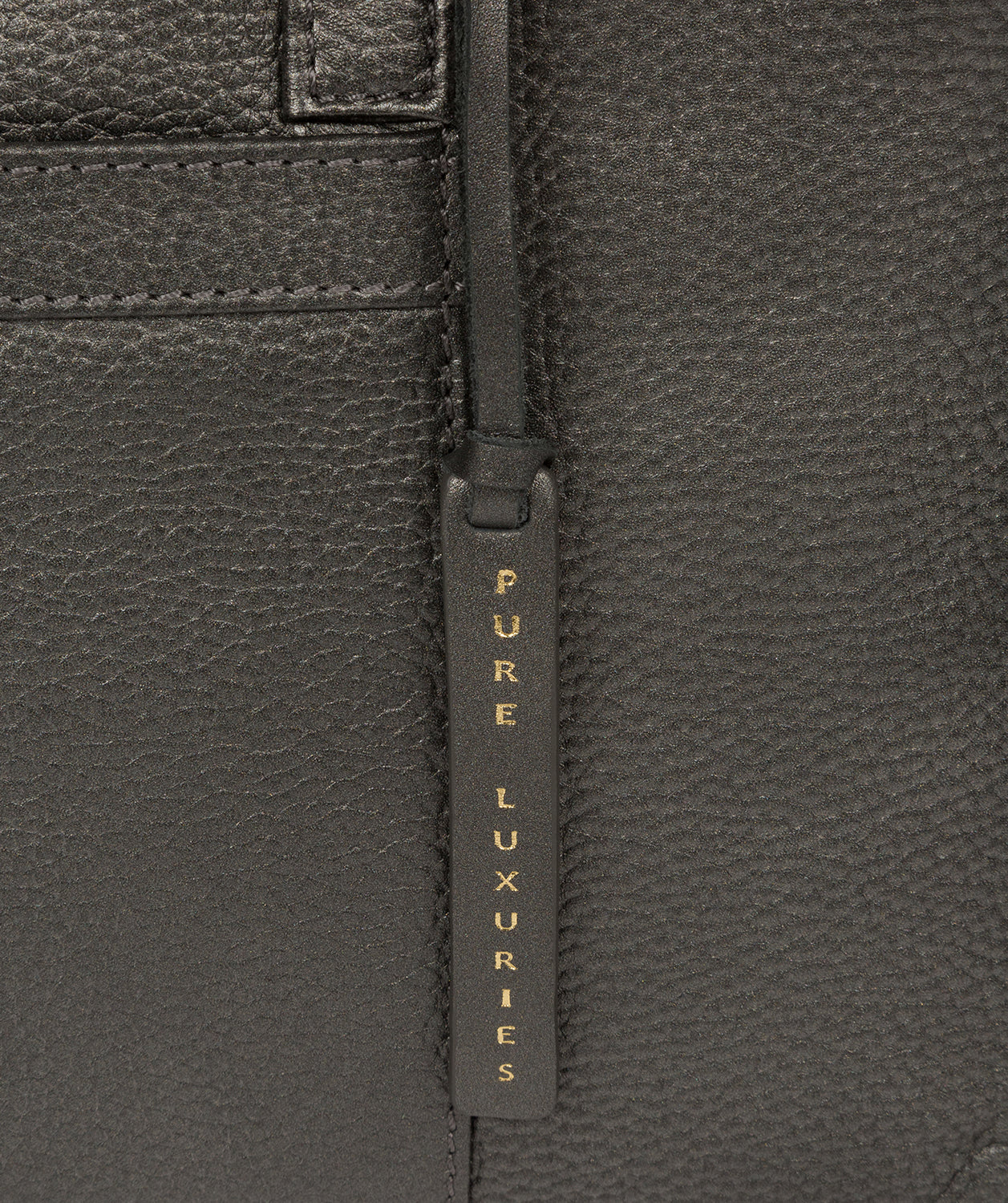 'Henna' Metallic Dark Silver Leather Handbag image 7