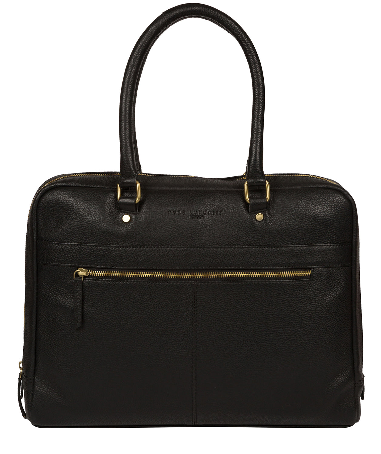 'Harmonia' Black Leather Workbag image 1