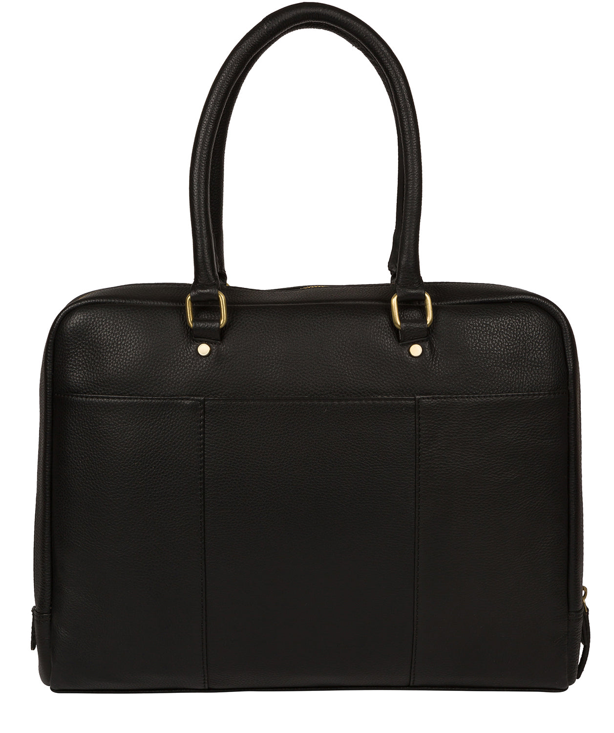 'Harmonia' Black Leather Workbag image 3