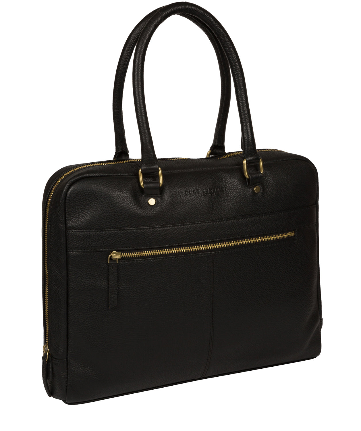 'Harmonia' Black Leather Workbag image 5