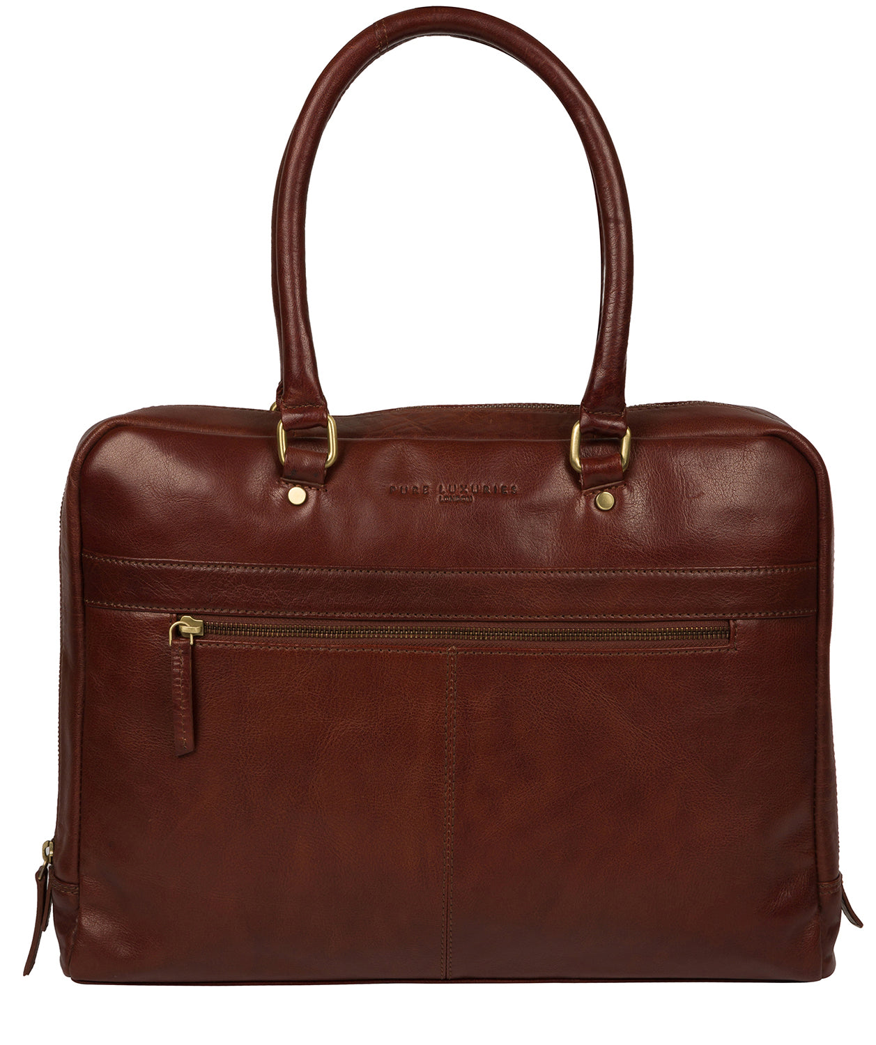 'Harmonia' Chestnut Leather Workbag image 1