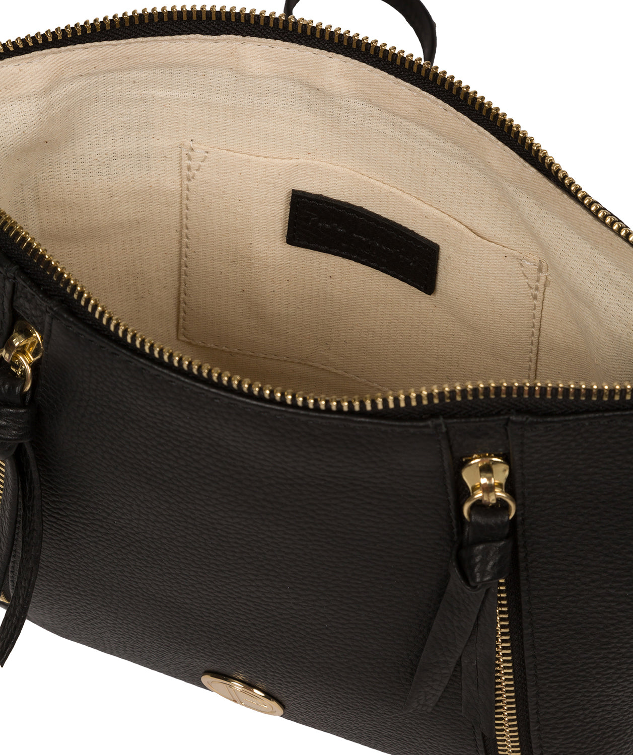 'Yoshi' Black Leather Cross Body Bag