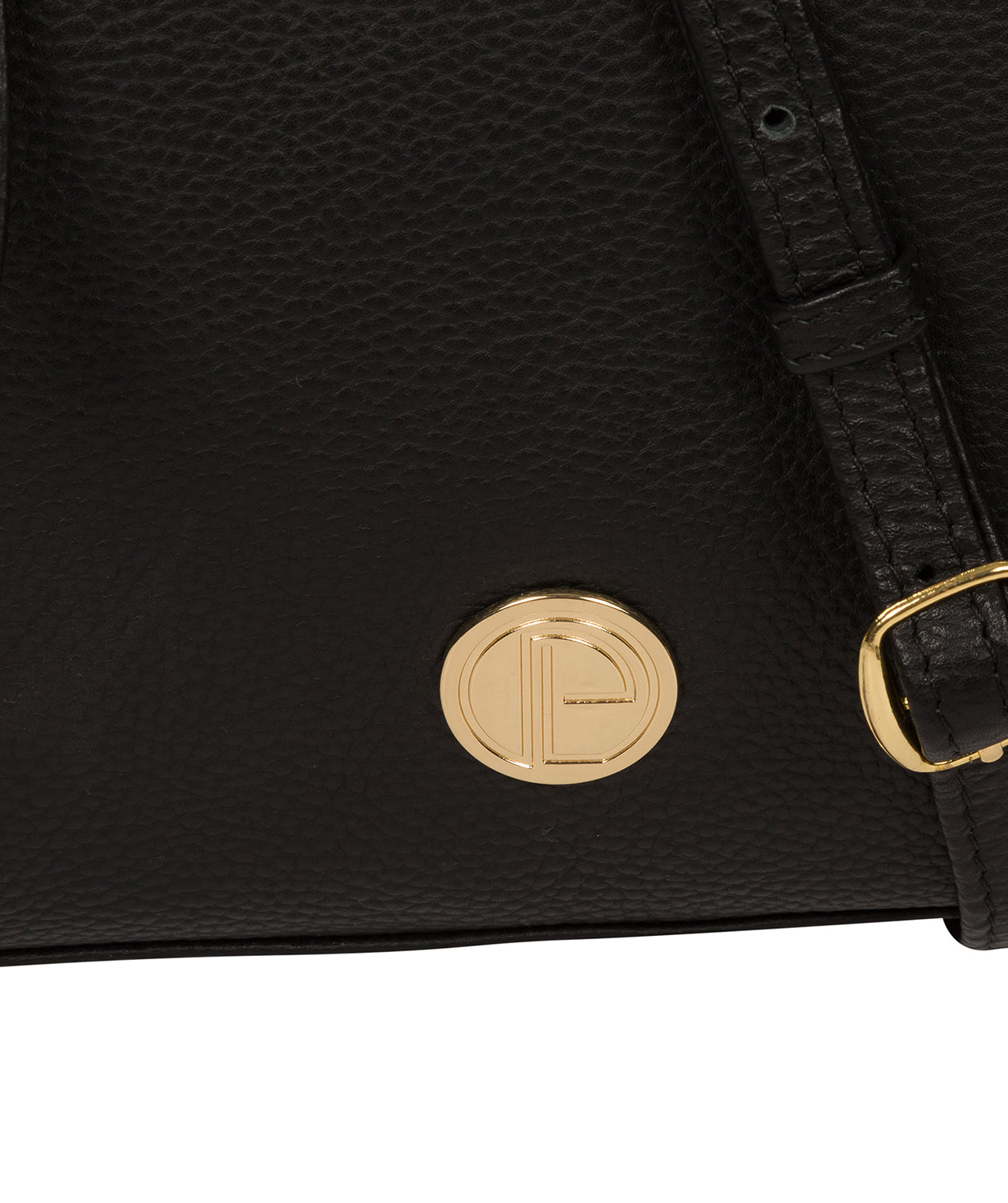 'Yoshi' Black Leather Cross Body Bag
