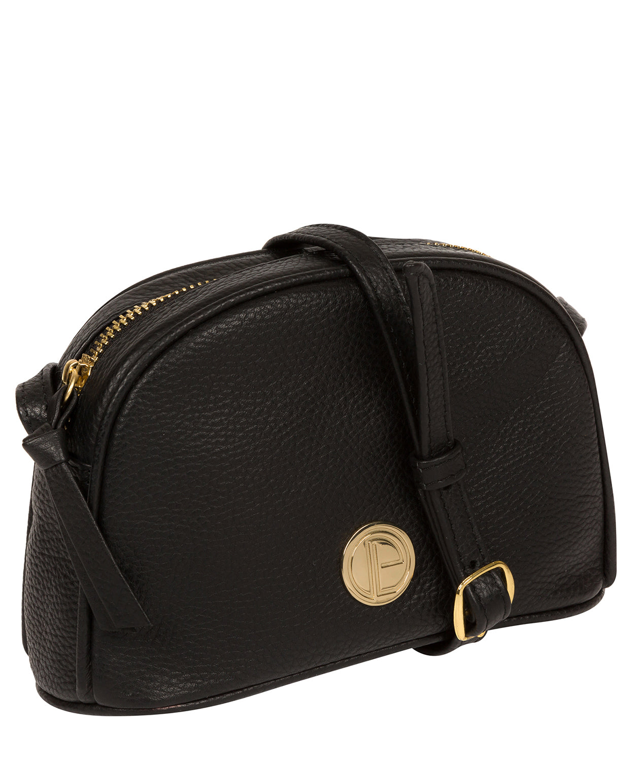 'Pixie' Black Leather Cross Body Bag image 5