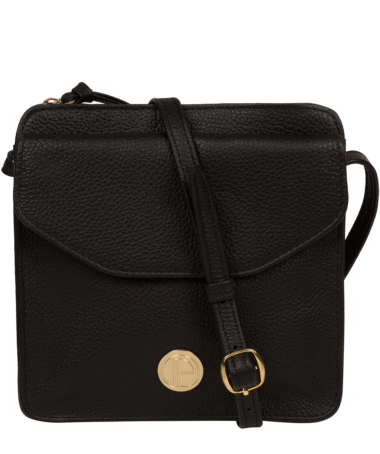 'Coco' Black Leather Cross Body Bag image 1