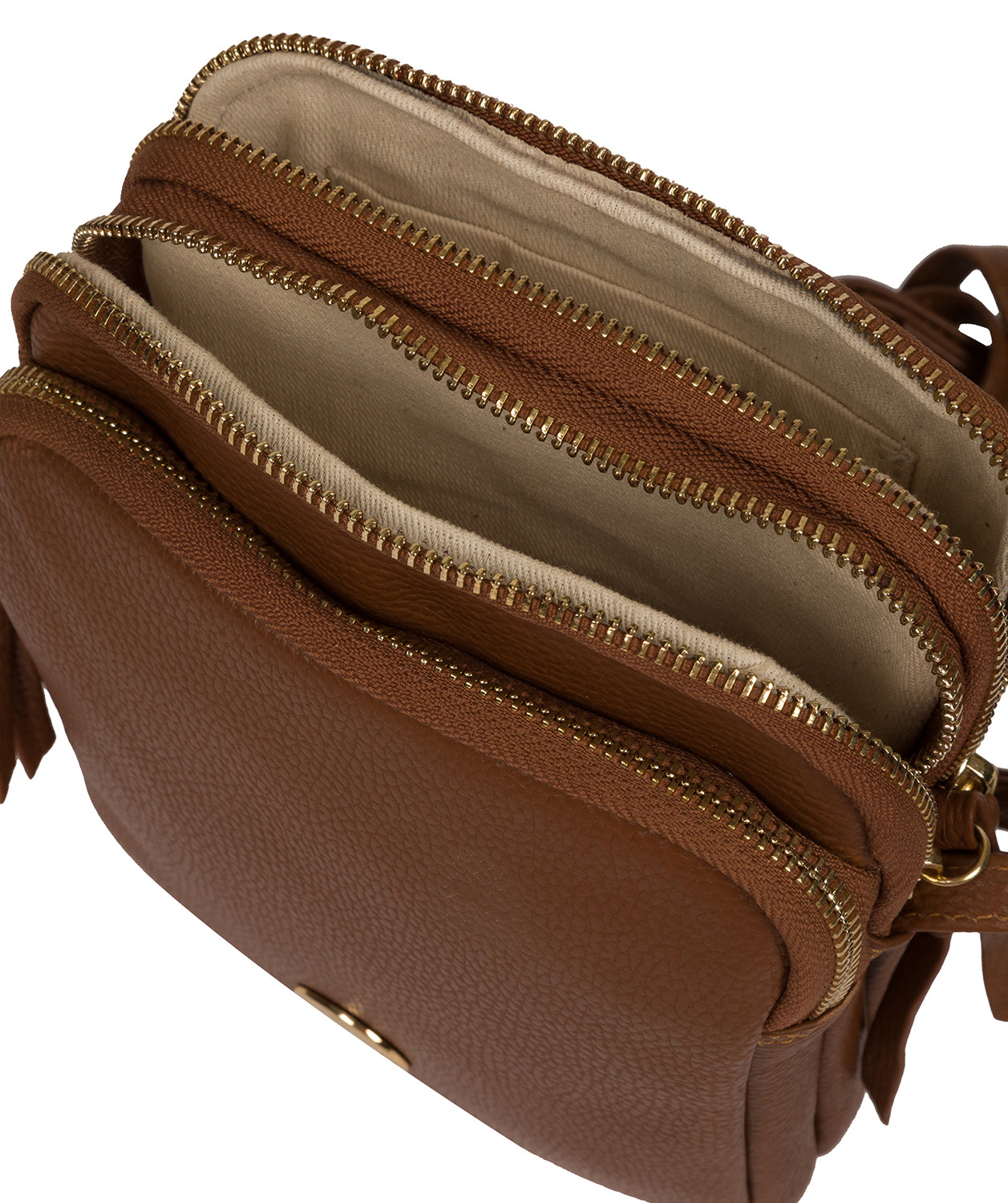 'Minnie' Tan Leather Cross Body Bag image 4