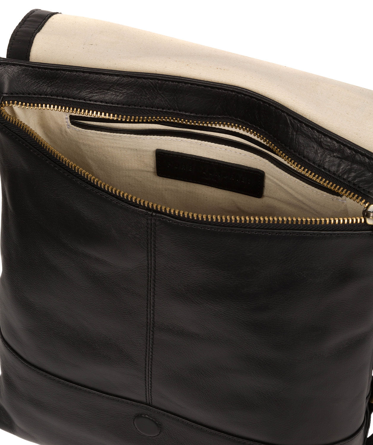 'Pembroke' Vintage Black Leather Backpack