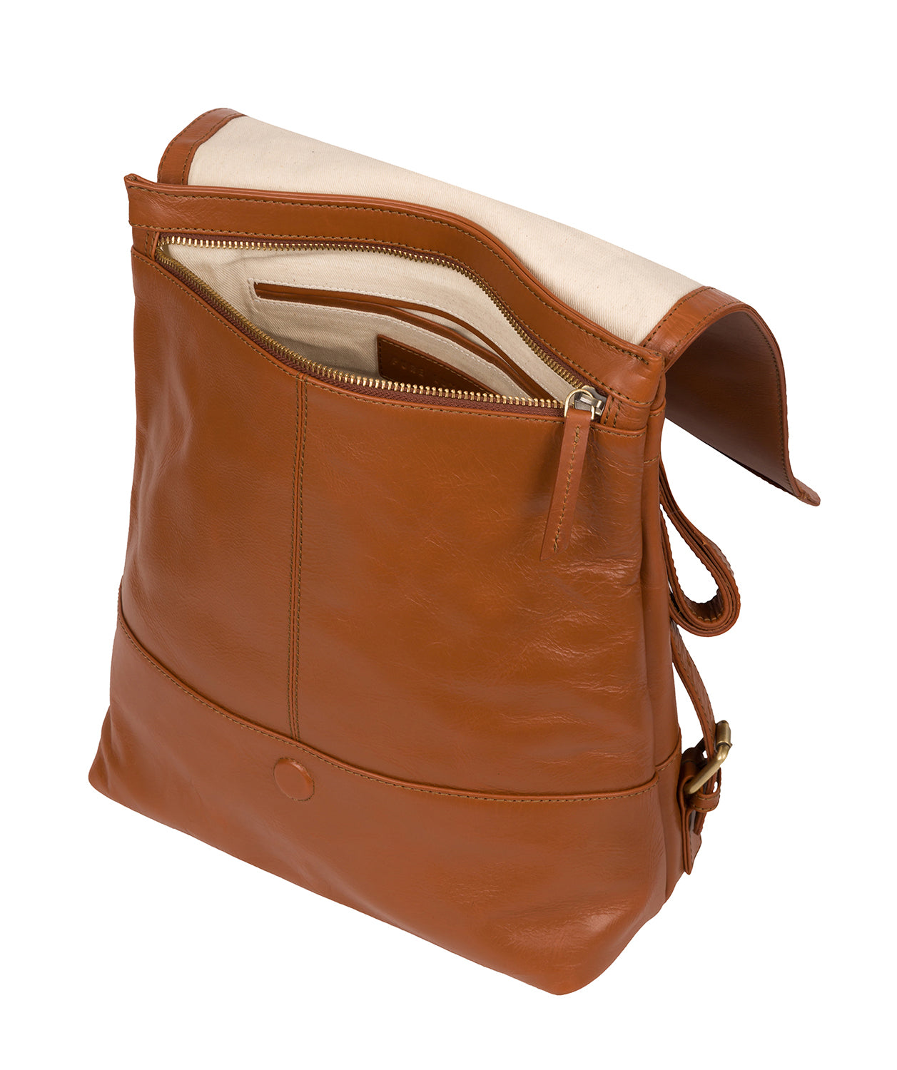 'Pembroke' Vintage Dark Tan Leather Backpack