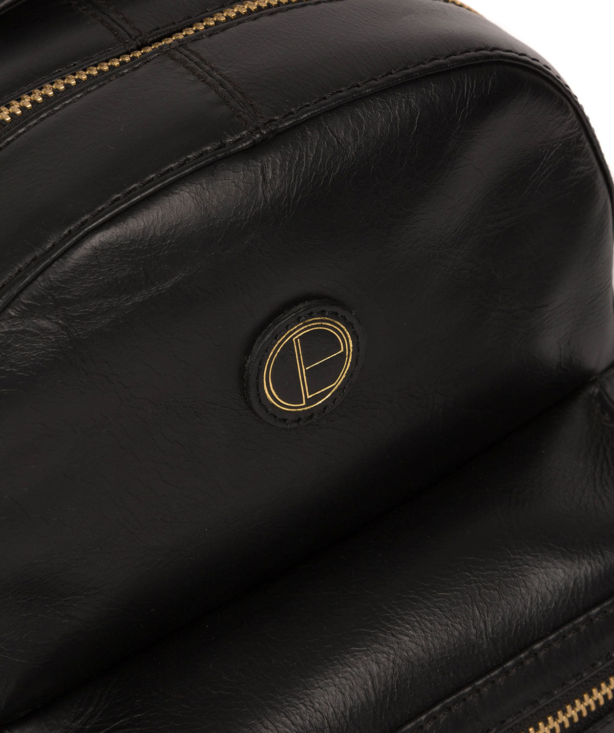 'Colchester' Vintage Black Leather Backpack