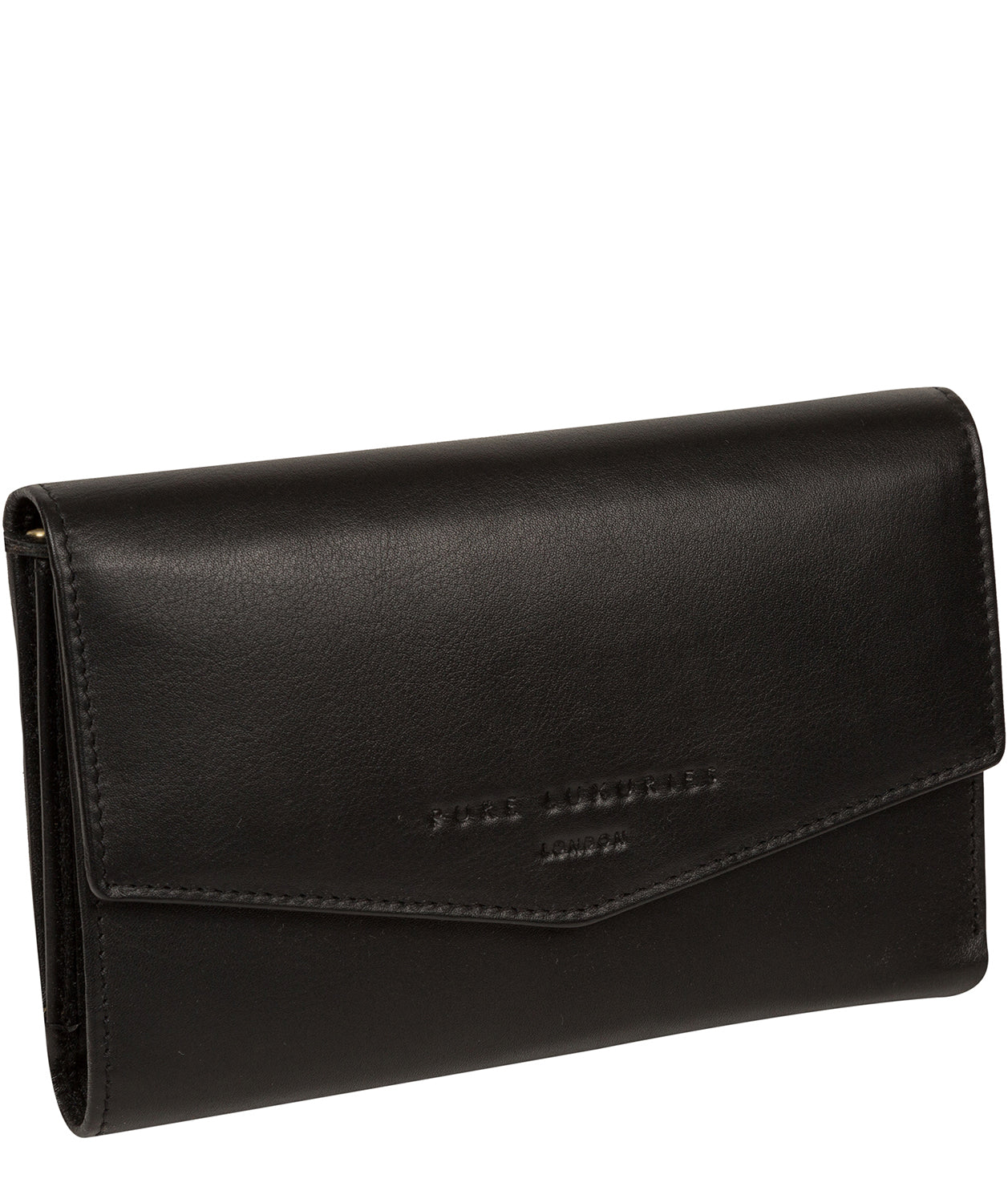 'Highgrove' Black Leather Purse