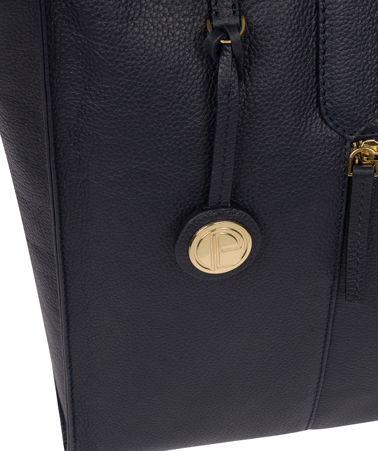 'Buckingham' Navy Leather Tote Bag