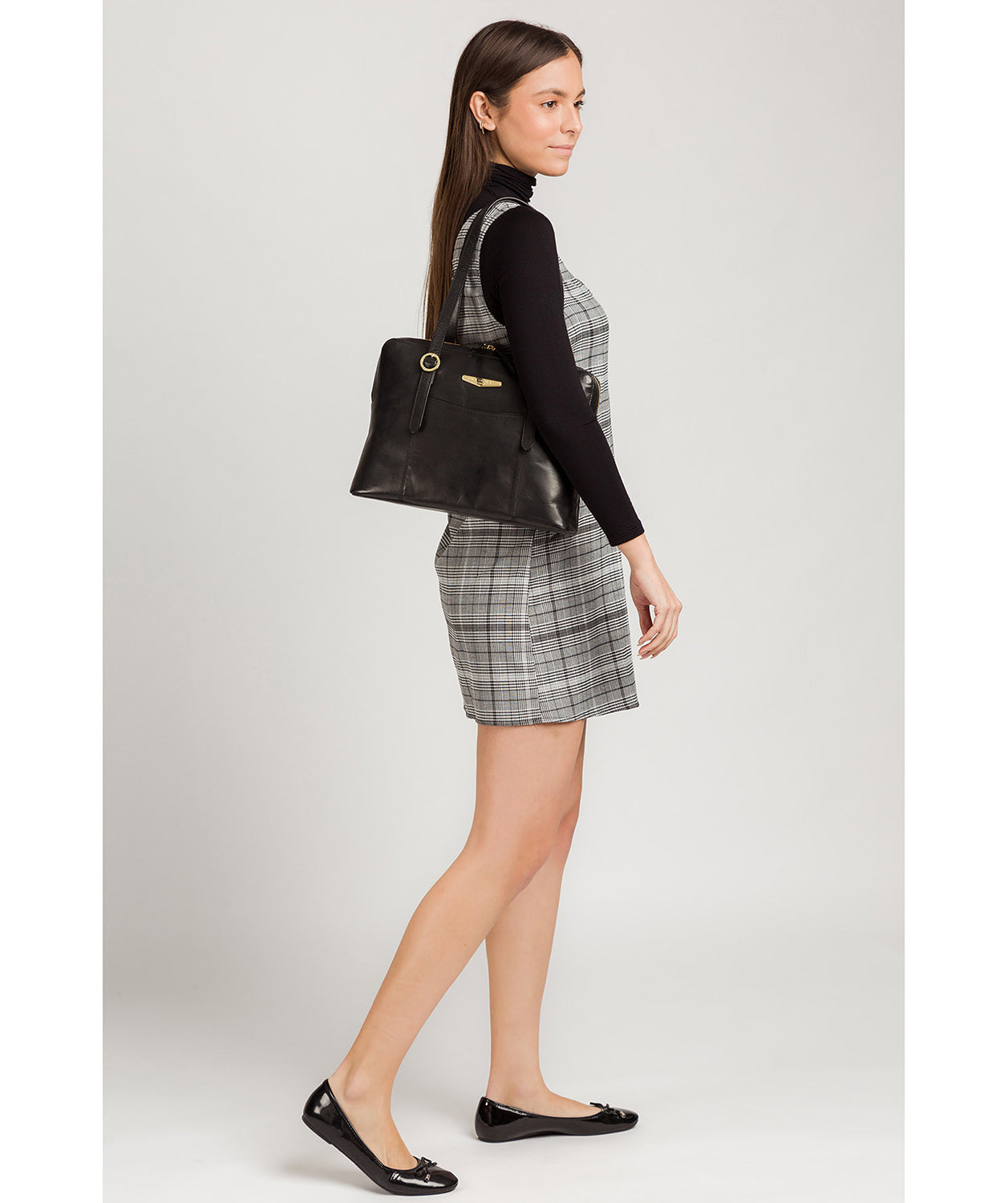 'Ornella' Black Leather Handbag image 2