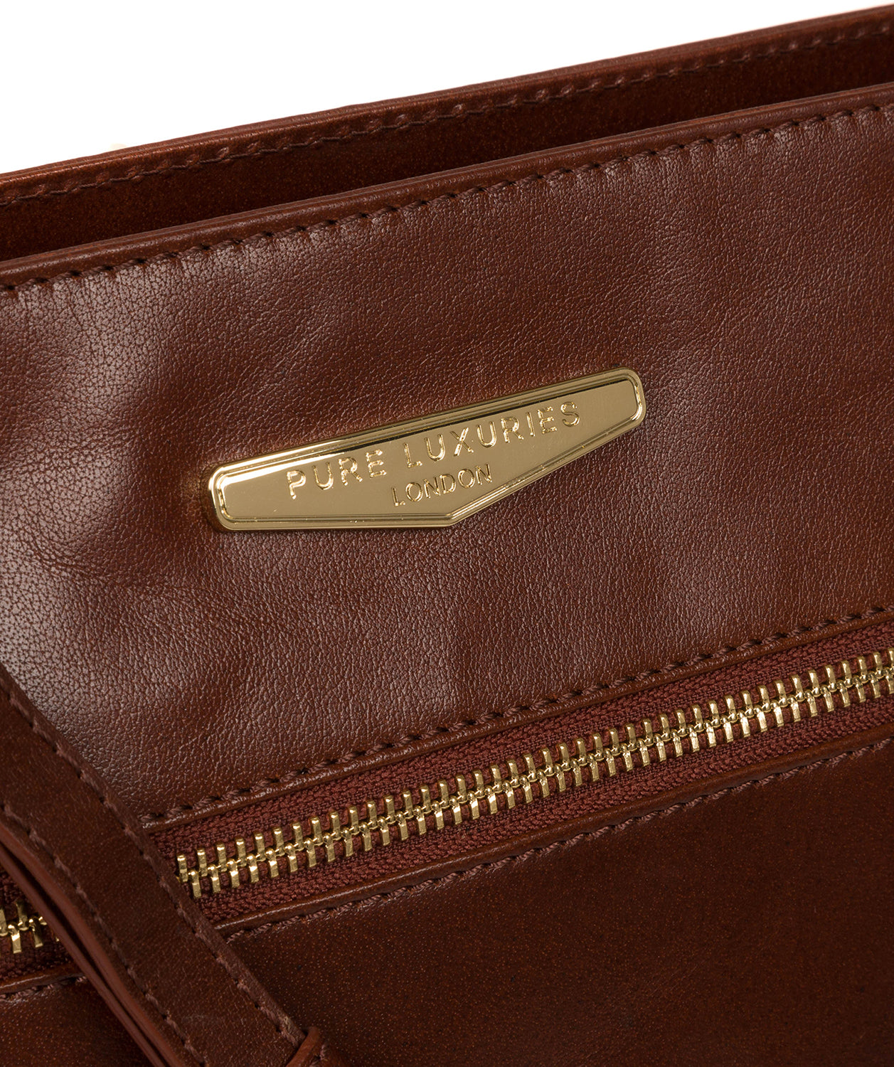 'Caterina' Brown Leather Cross Body Bag image 6