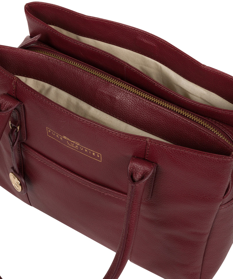 'Chatham' Deep Red Leather Handbag image 7