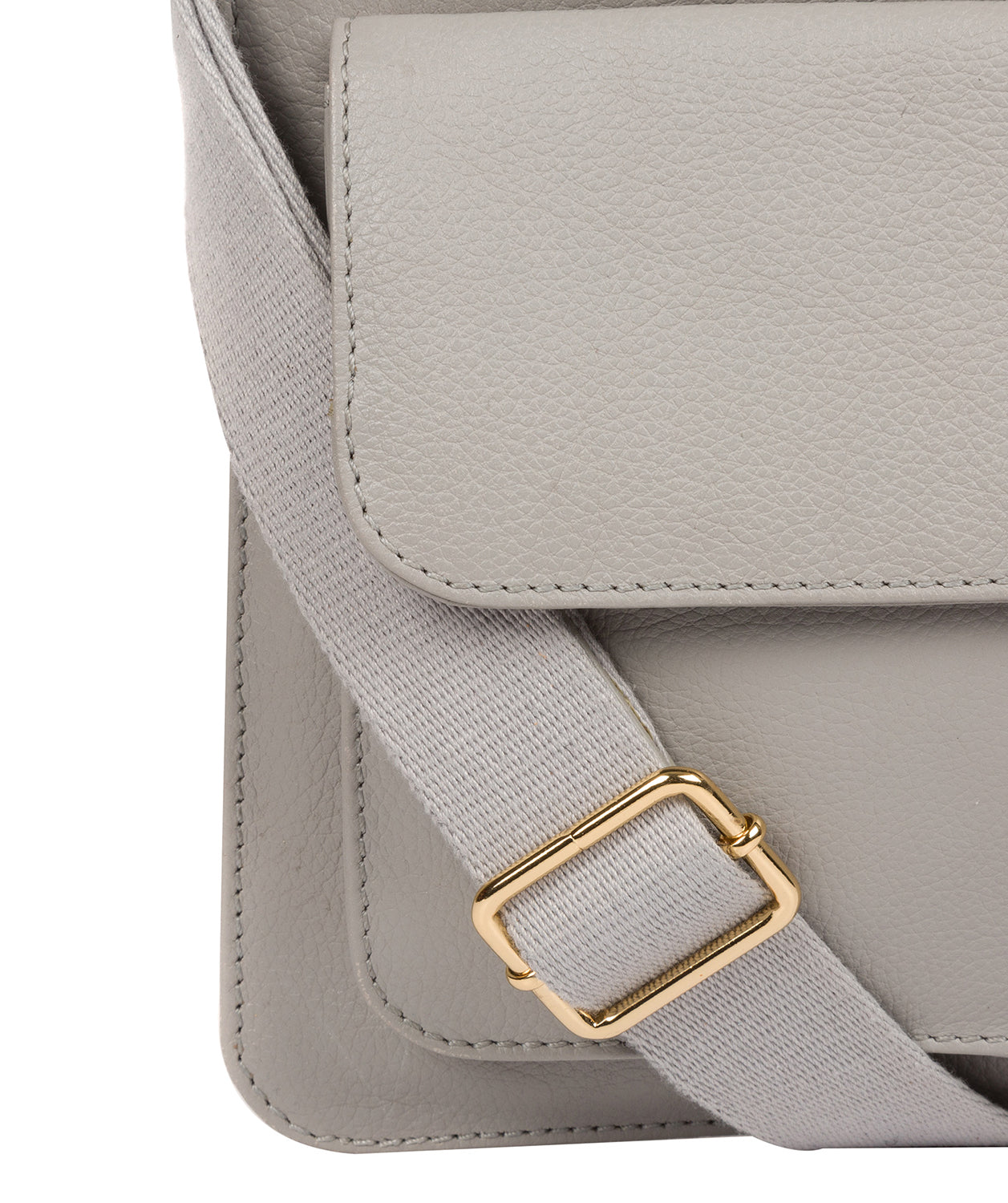 'Langley' Grey Leather Cross Body Bag image 6