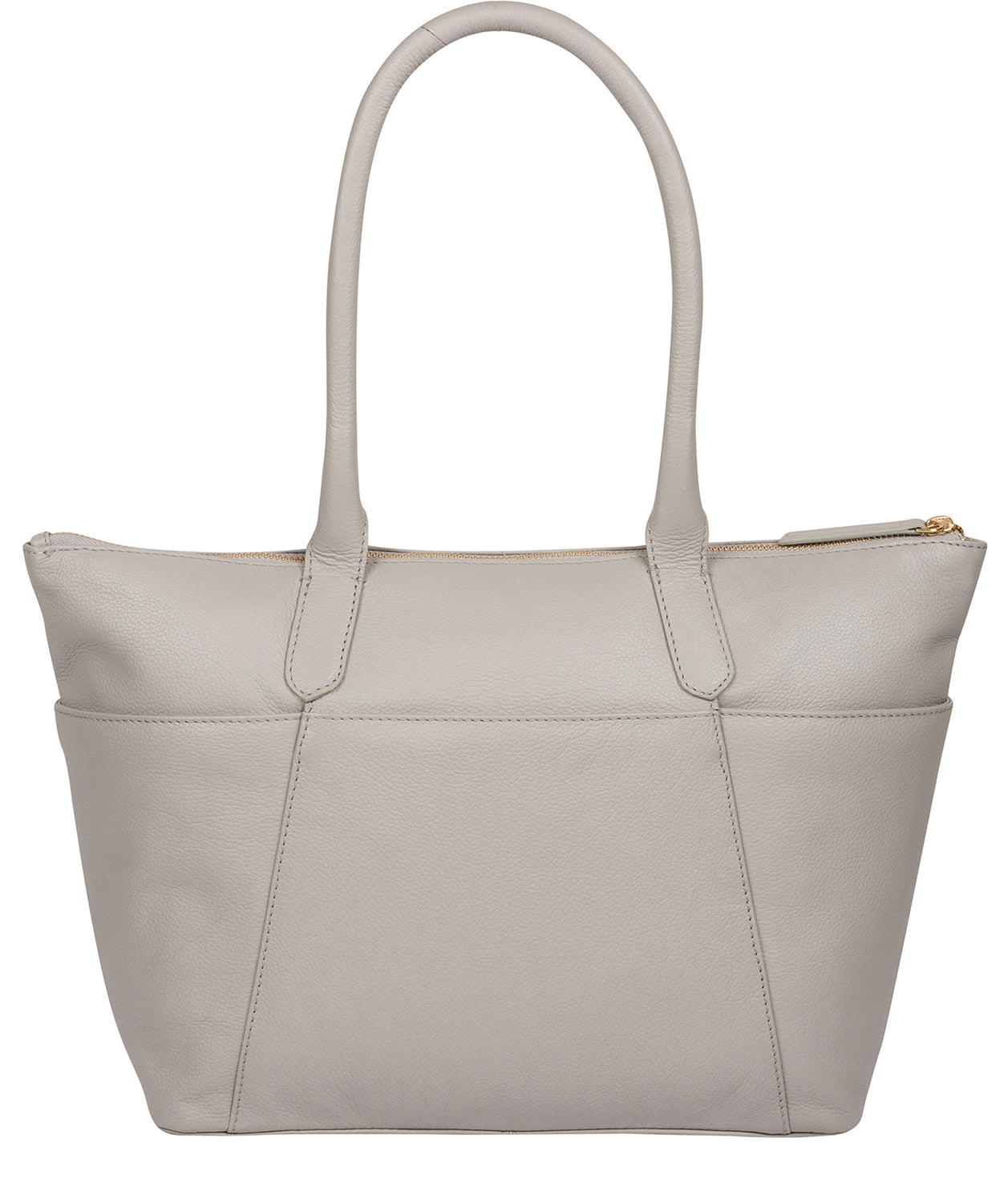 'Everly' Grey Leather Tote Bag Pure Luxuries London