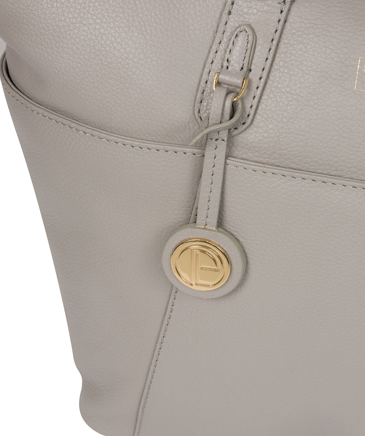 'Everly' Grey Leather Tote Bag Pure Luxuries London