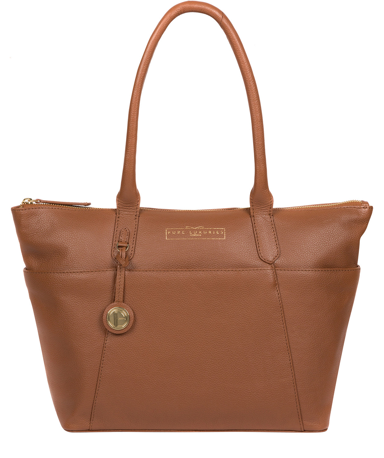 'Everly' Tan Leather Tote Bag image 1