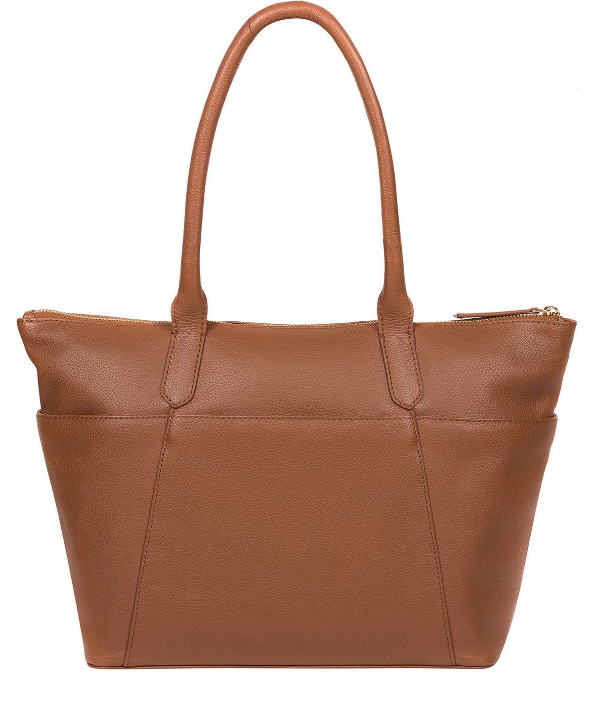 'Everly' Tan Leather Tote Bag image 3