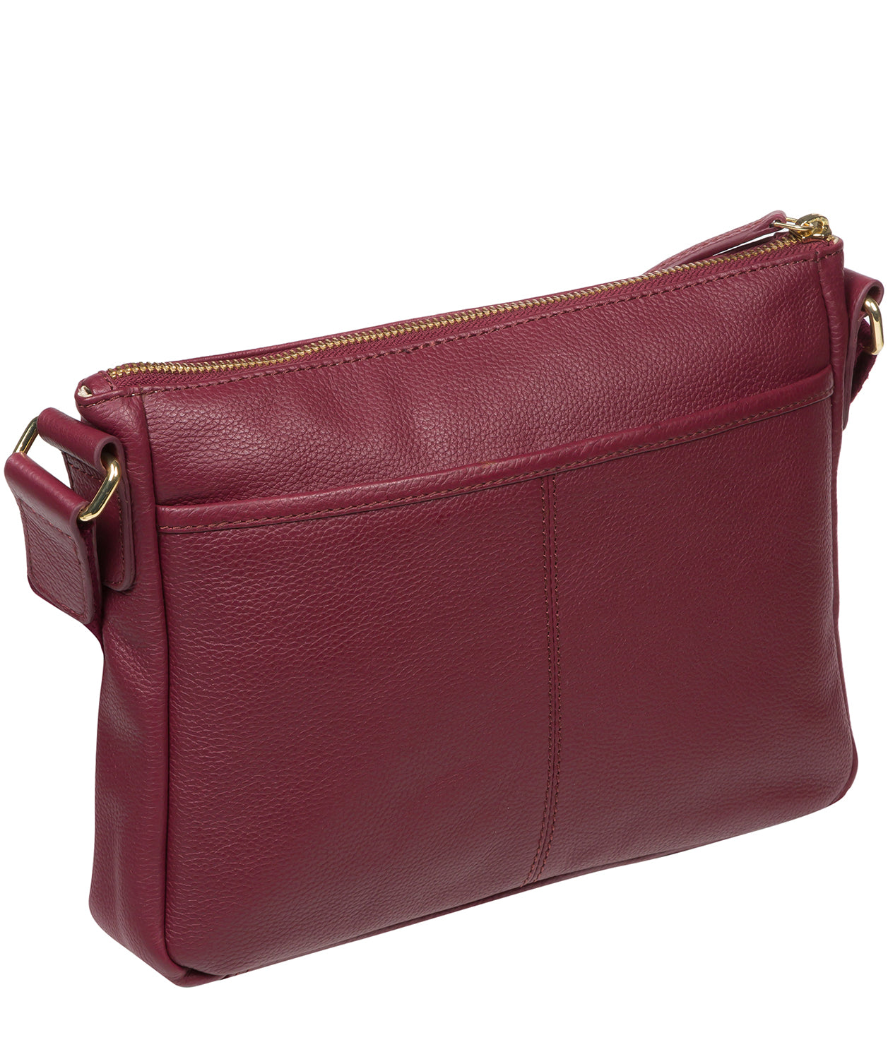 Pure Luxuries Classic Collection Bags: 'Tindall' Pomegranate Leather Shoulder Bag