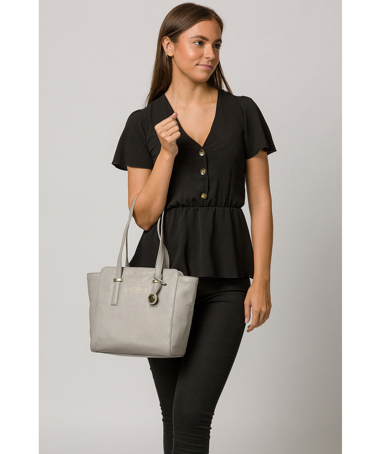 'Blakeley' Grey Leather Handbag image 2