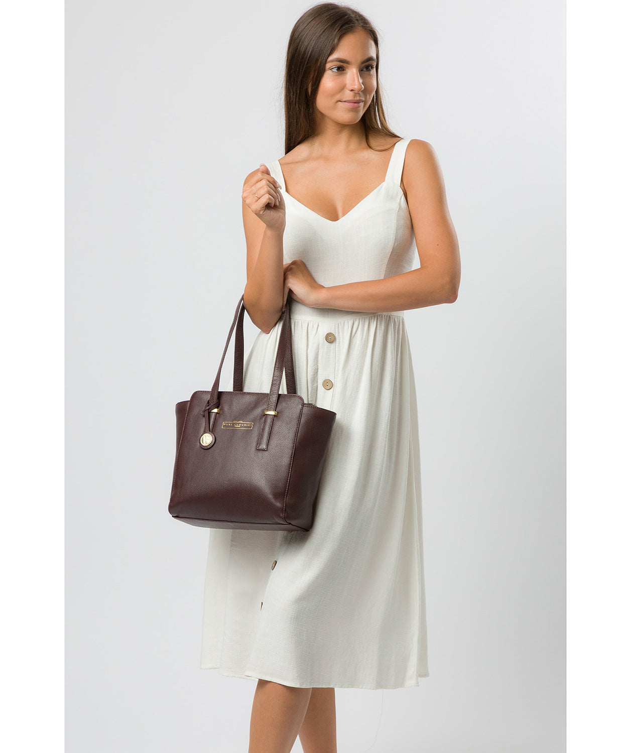 'Blakeley' Plum Leather Handbag image 7